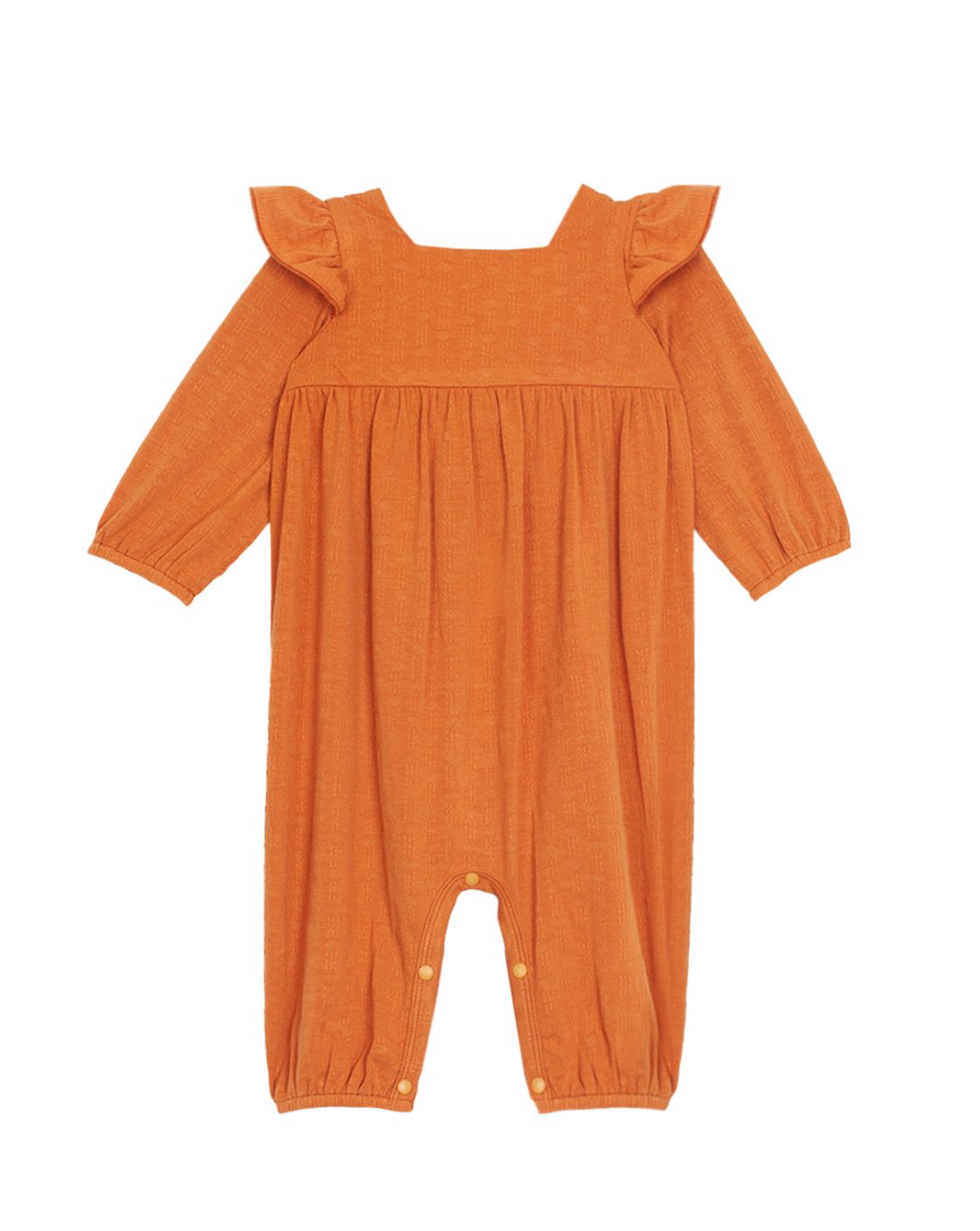 Tangerine Textured Knit Romper