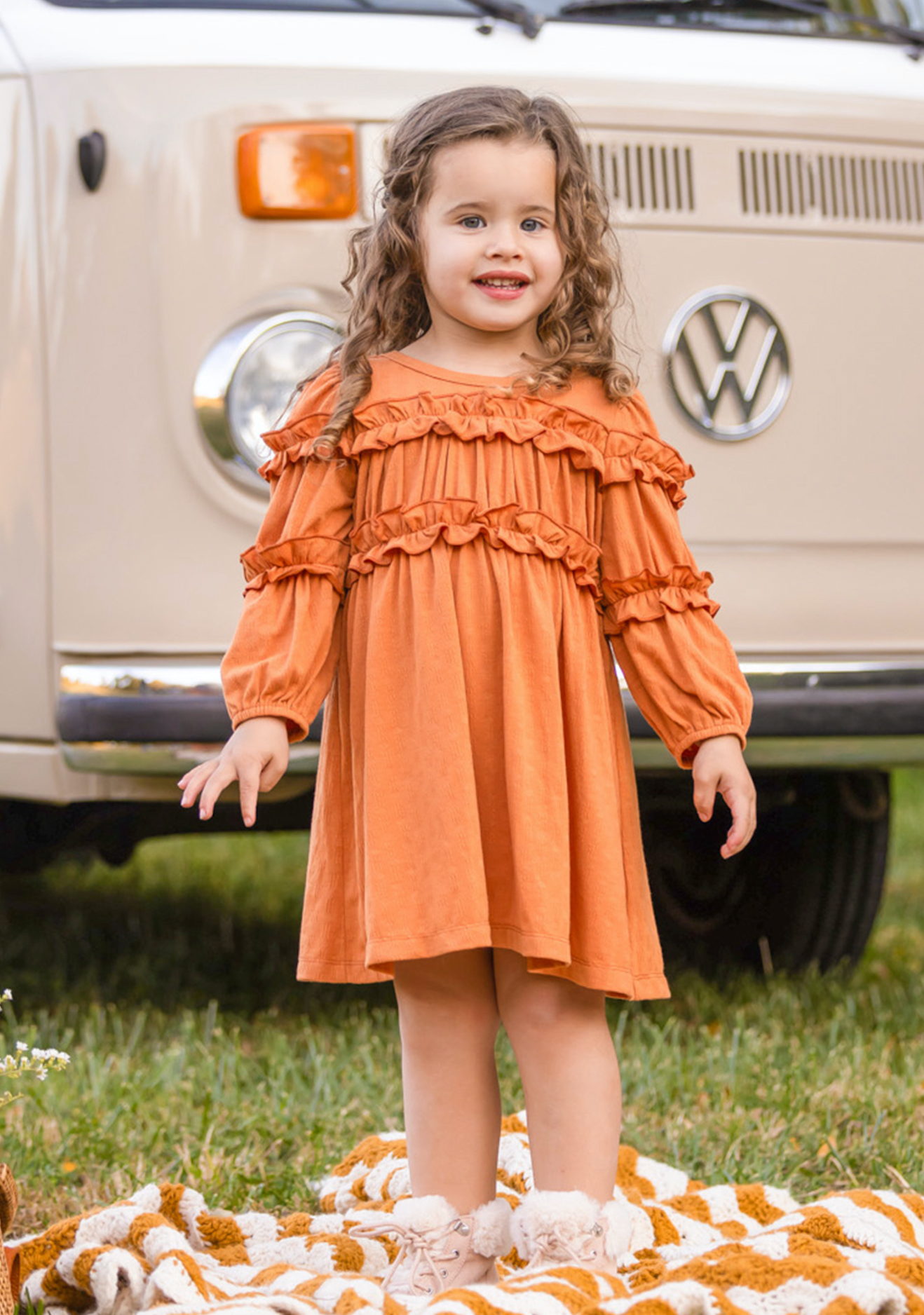 Tangerine Textured Knit Dress