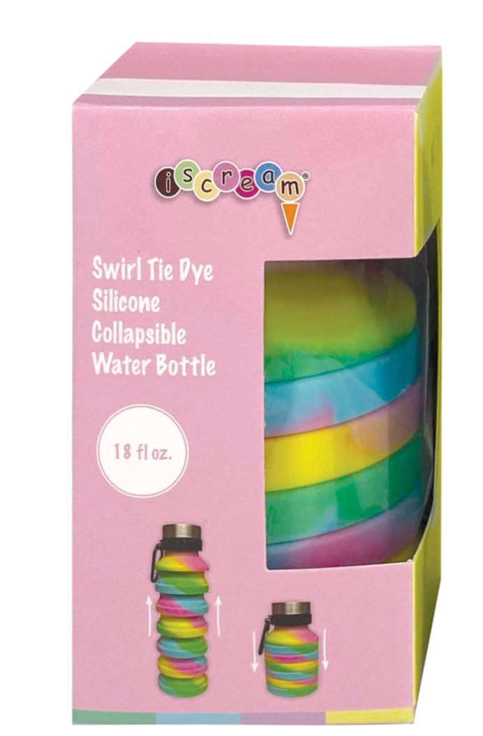 Swirl Tie Dye Collapsible Water Bottle