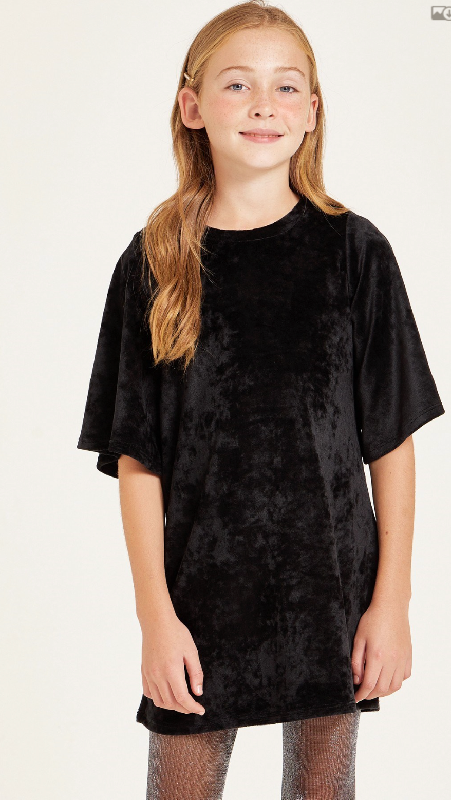 Black Bell Sleeve Velvet Dress