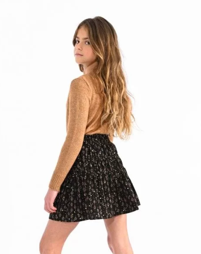 Black Jude Printed Skirt