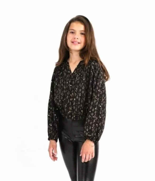 Black Jude Printed Blouse