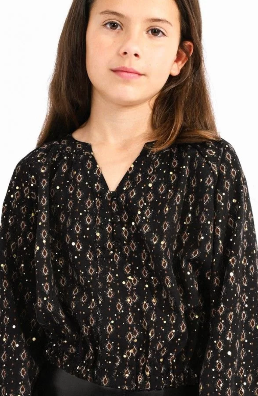 Black Jude Printed Blouse