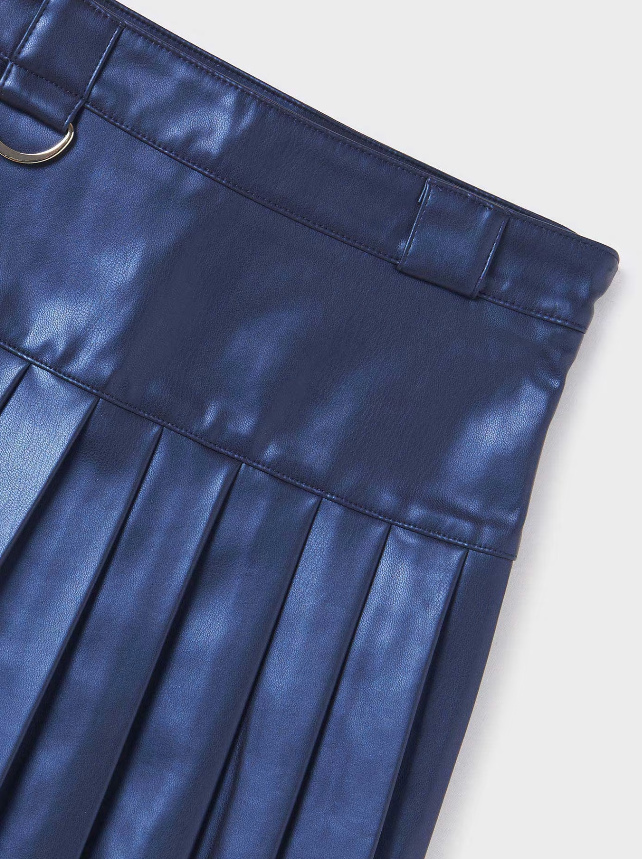 Night Blue Leatherette Skirt