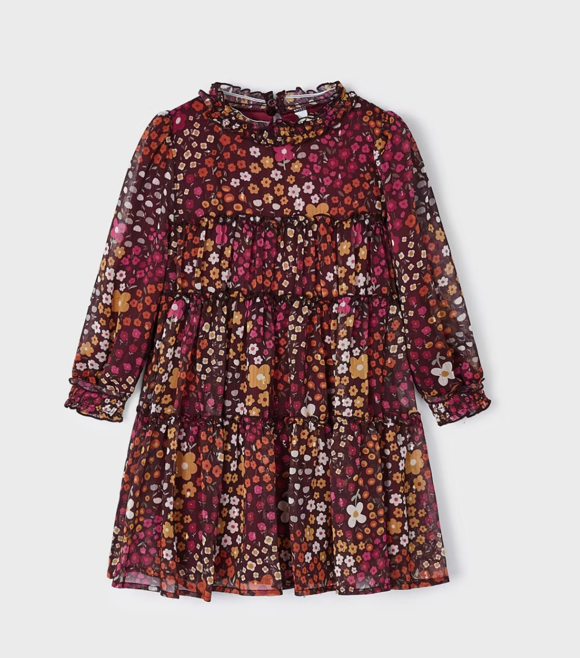 Mora Fall Floral Chiffon Dress