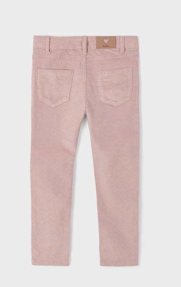 Nude Metallic Shimmer Corduroy Pant