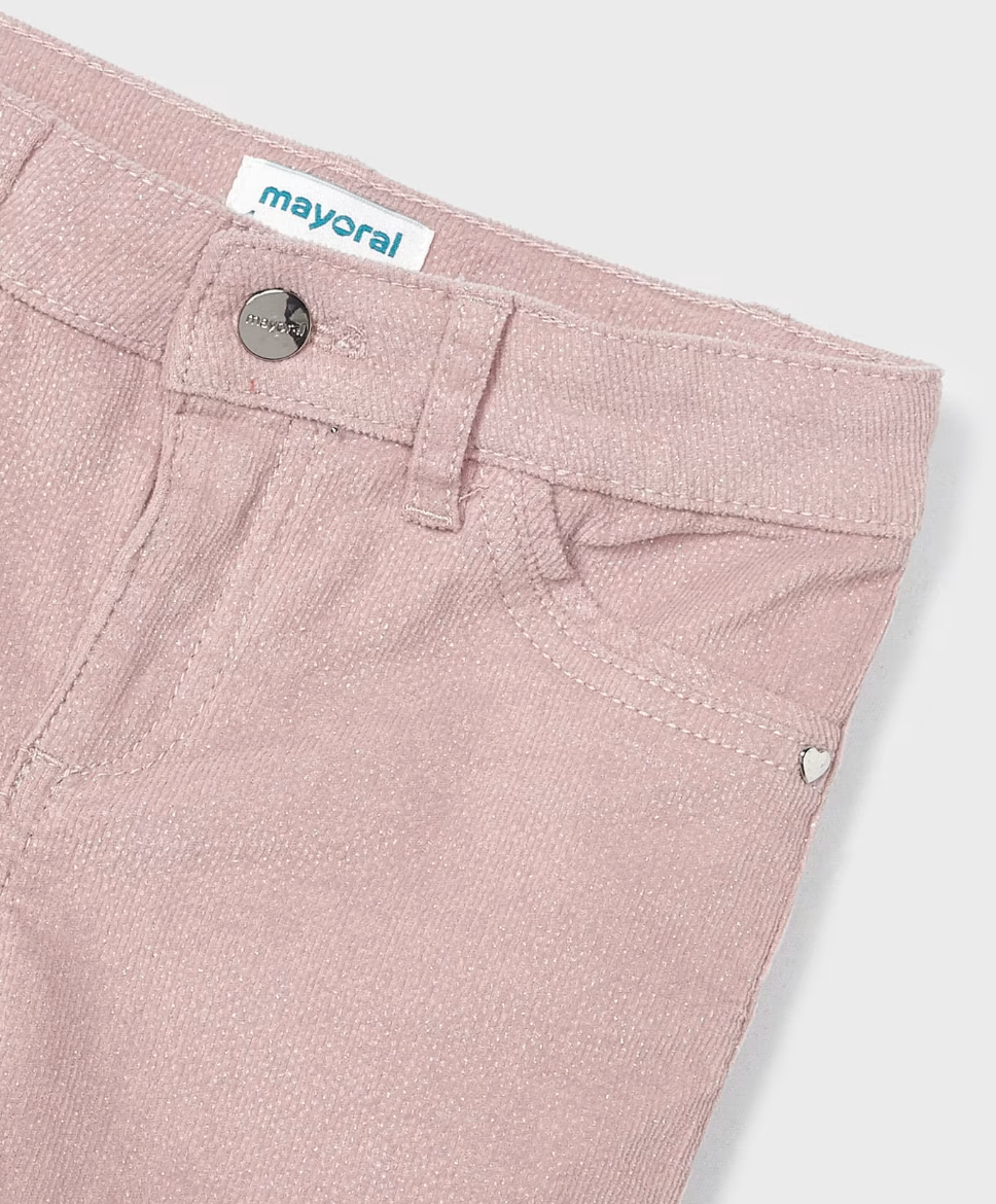 Nude Metallic Shimmer Corduroy Pant