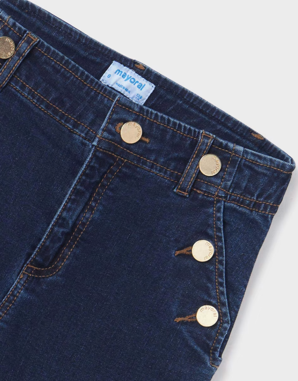 Cropped Flare Jean w/Button Details