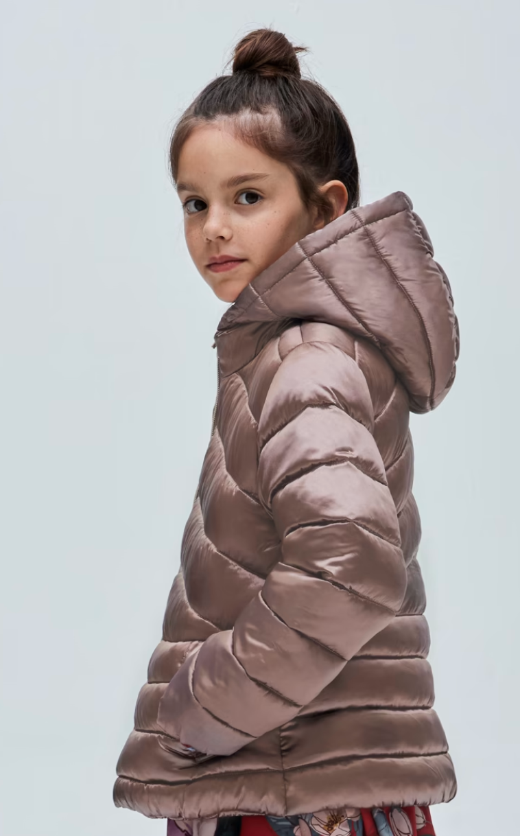 Siena Satin Puffer Jacket w/Hood