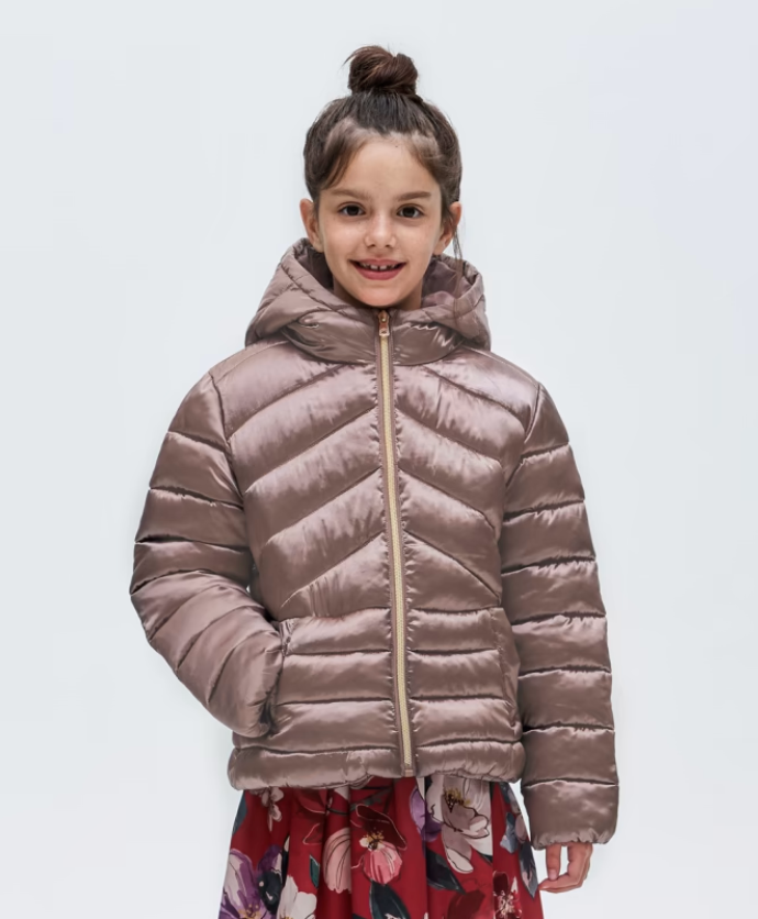 Siena Satin Puffer Jacket w/Hood