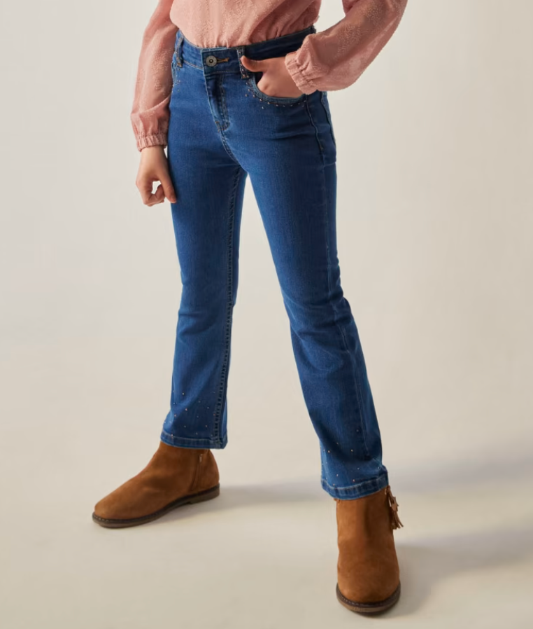 Girls Flare Jeans w/Studs
