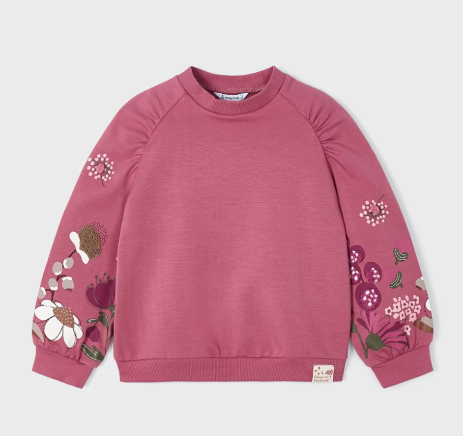 Orchid Floral Embroidered Sweatshirt