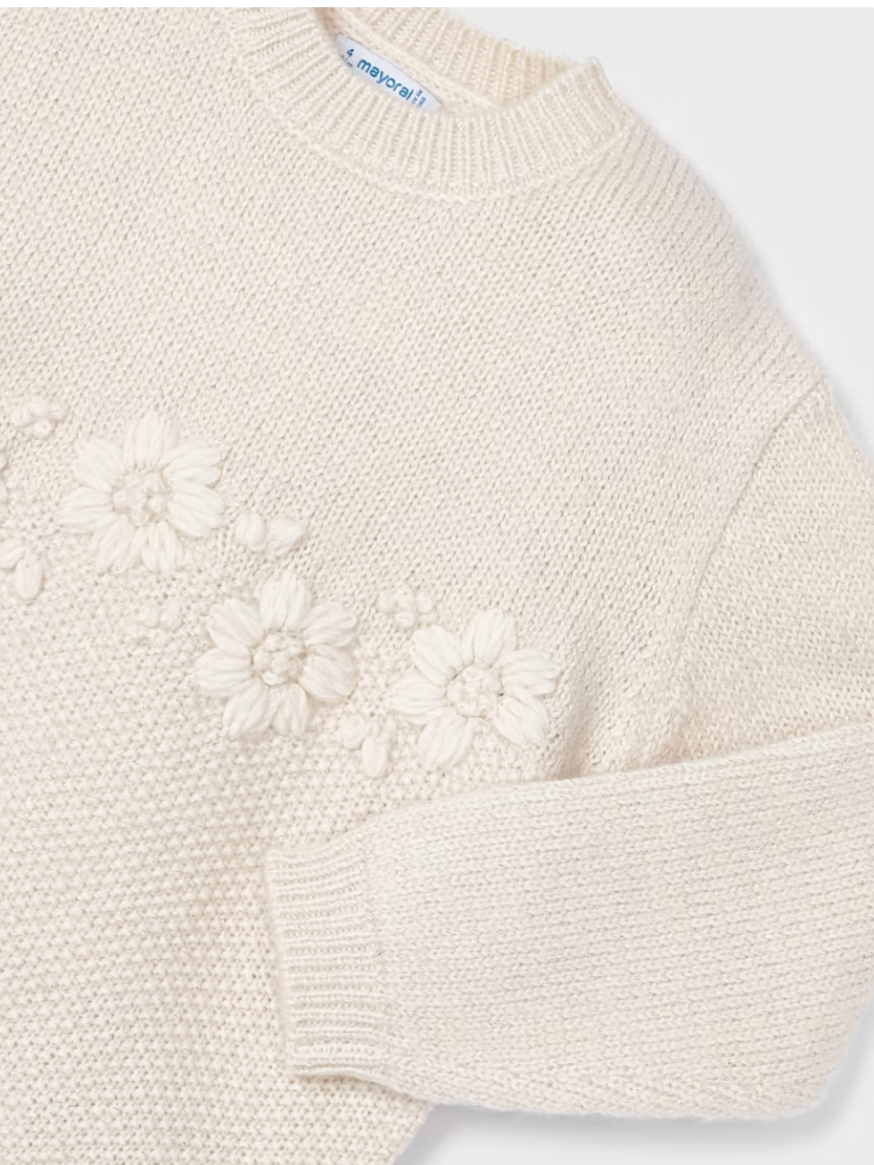Jenji Floral Embroidery Knit Sweater