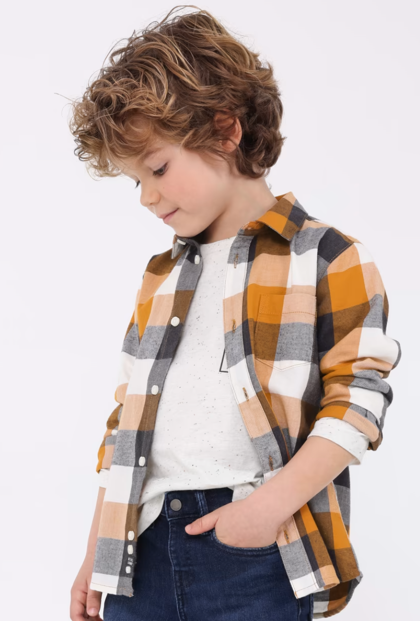 Ochre Plaid Shirt