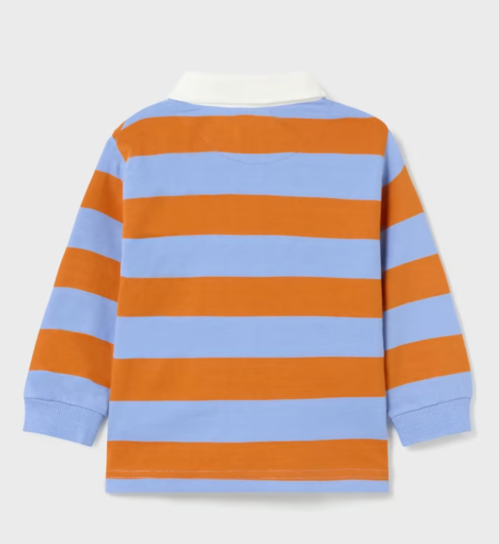 Orange/Blue Baby Stripe Polo