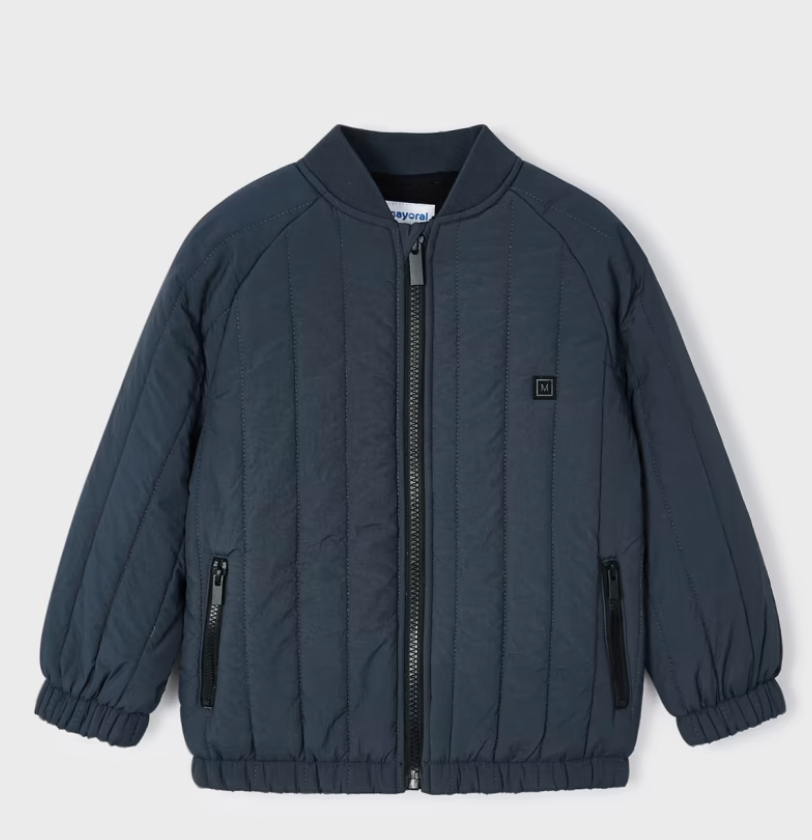 Boy Navy Quilted Jacket