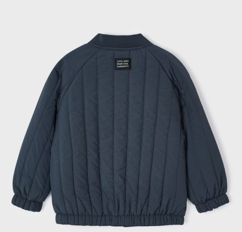 Boy Navy Quilted Jacket