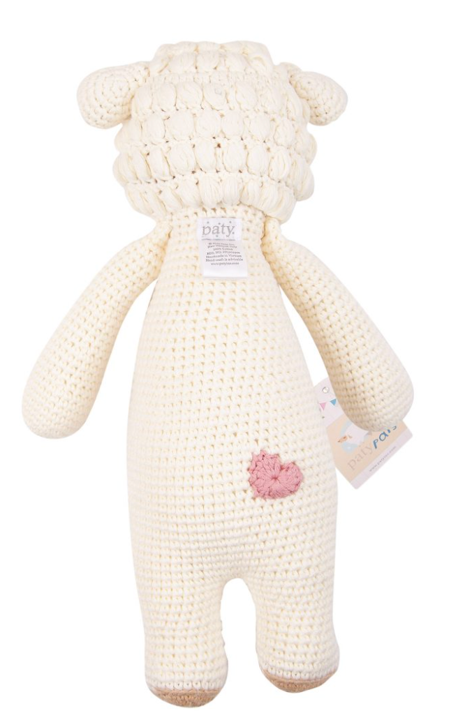 16" Paty Pal Large Crocheted Lamb