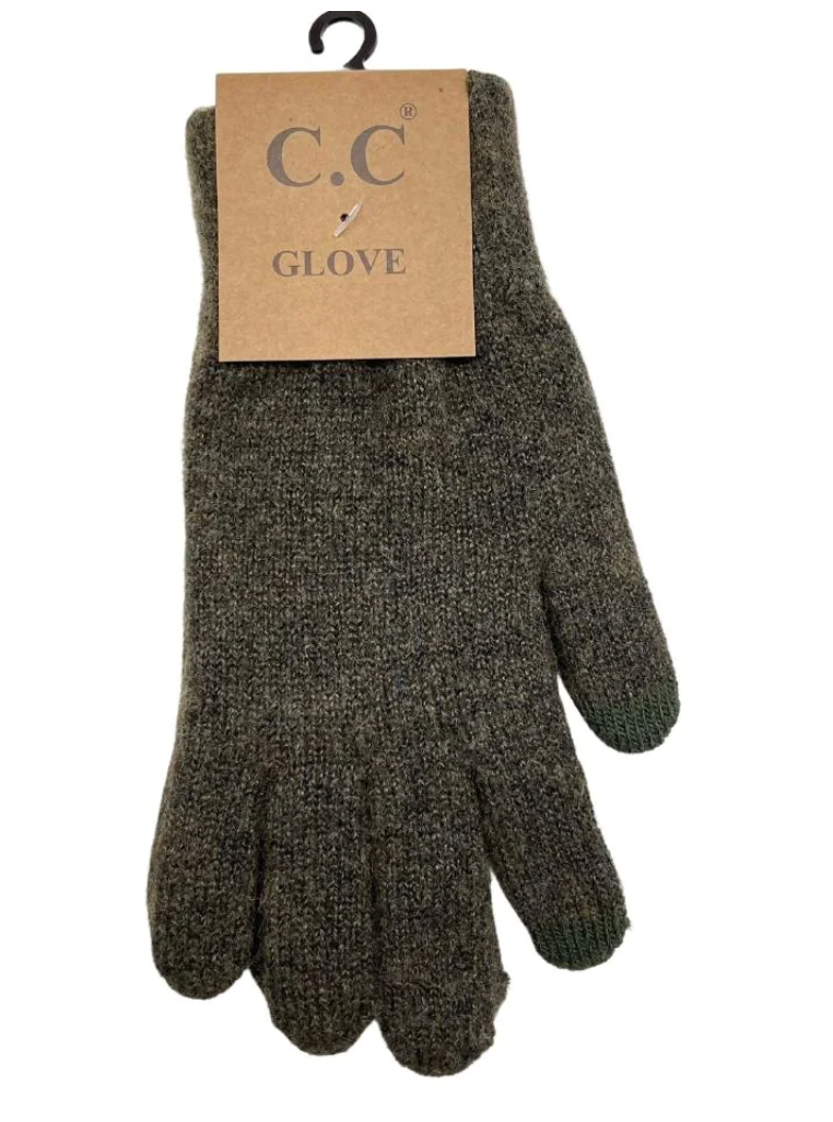 C.C Heather Knit Plain Gloves