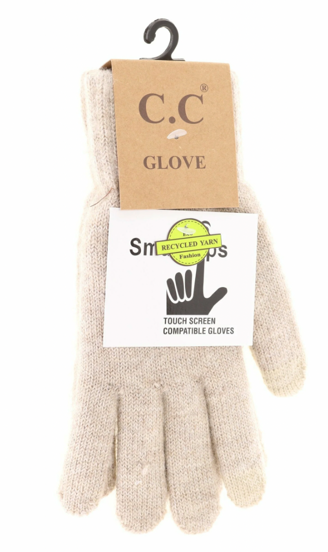 C.C Heather Knit Plain Gloves