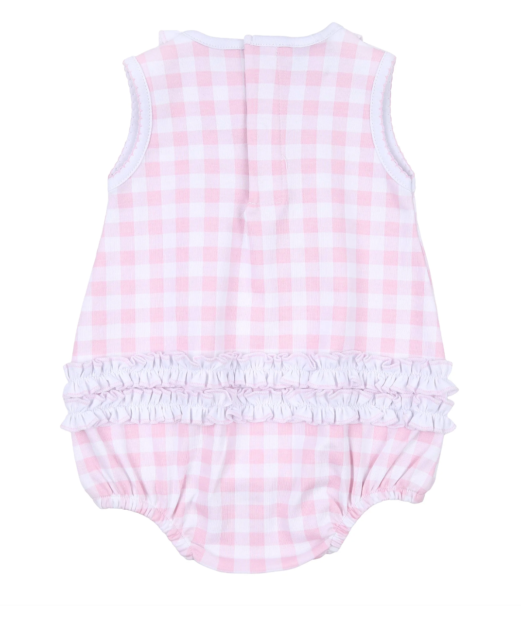 Batter Up Applique Ruffle Sleeveless Bubble Pink