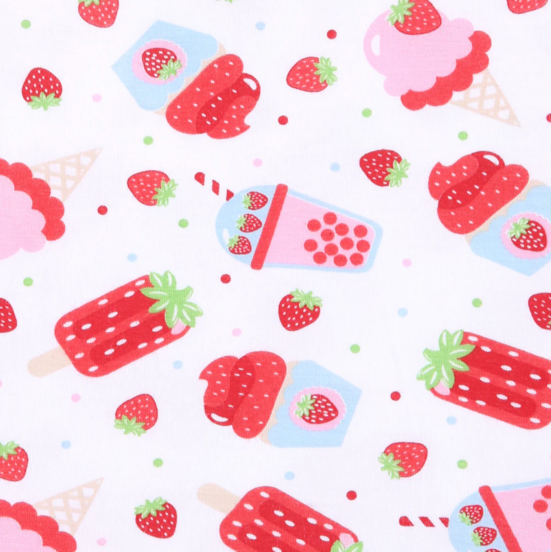 Strawberry Treats Ruffle Sleeveless Bubble