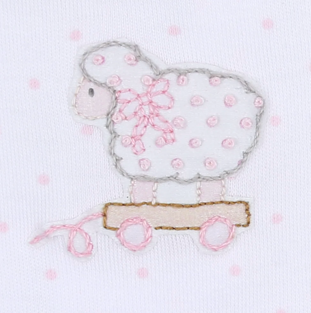 Darling Lambs Pink Embroidered Converter