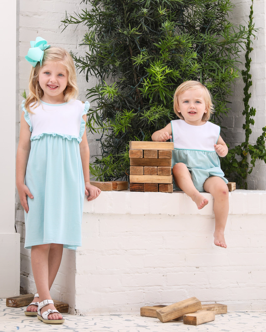 TSK Alice Dress- Mint Stripe