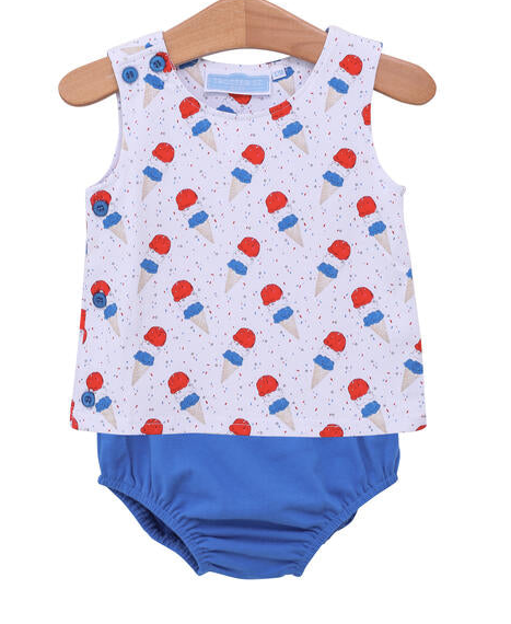 TSK Patriotic Ice Cream Diaper Set