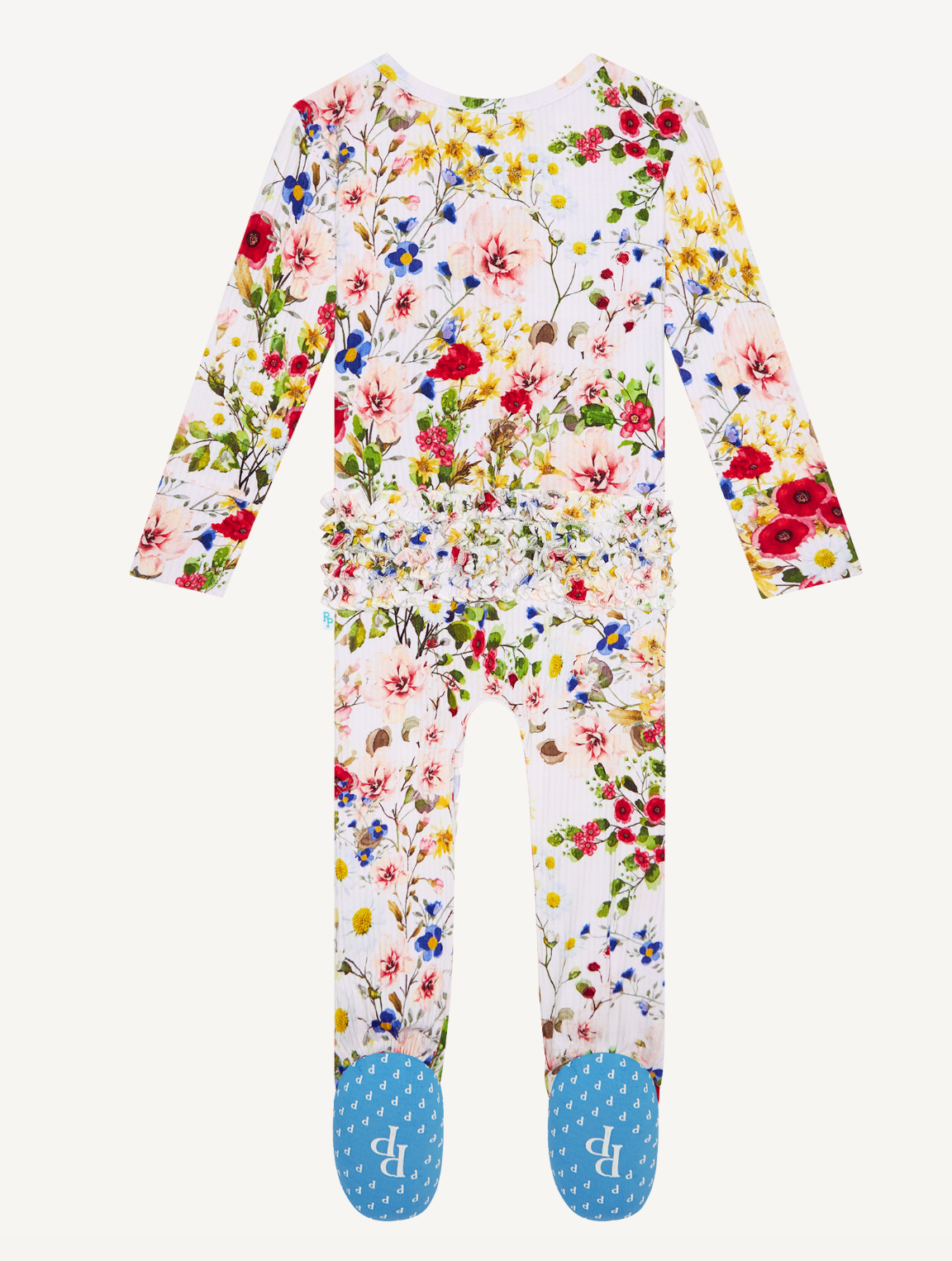 Posh Peanut Barbara Footie Ruffled Zippered One Piece