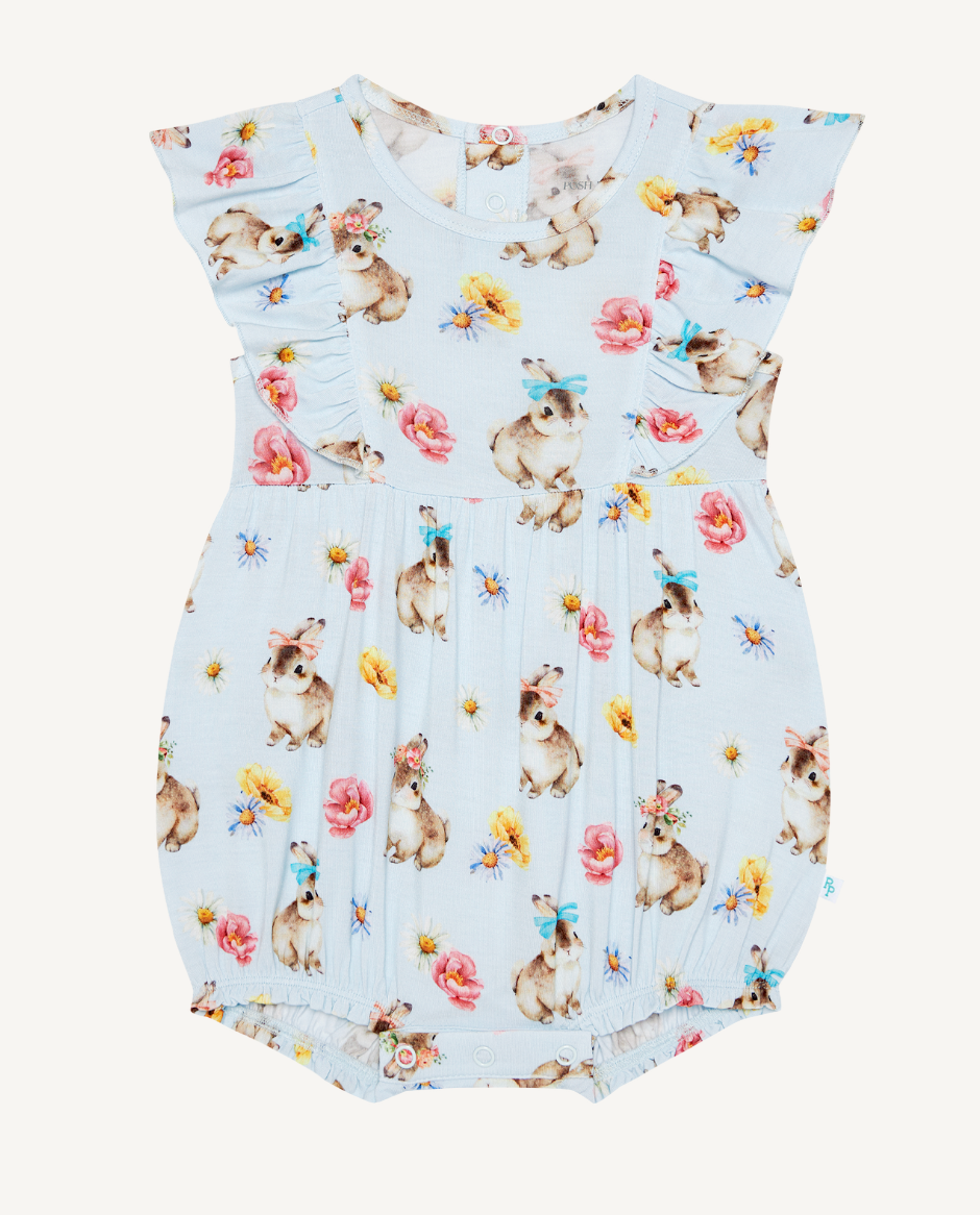 Posh Peanut Tinsley Jane Flutter Sleeve Bubble Romper