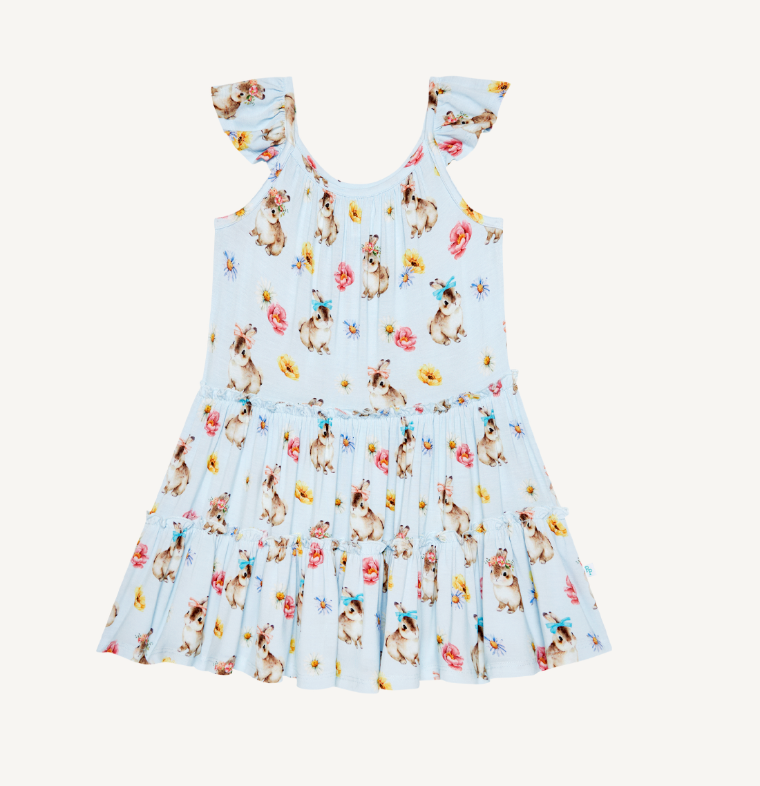 Posh Peanut Tinsley Jane Tiered Flutter Sleeve Dress