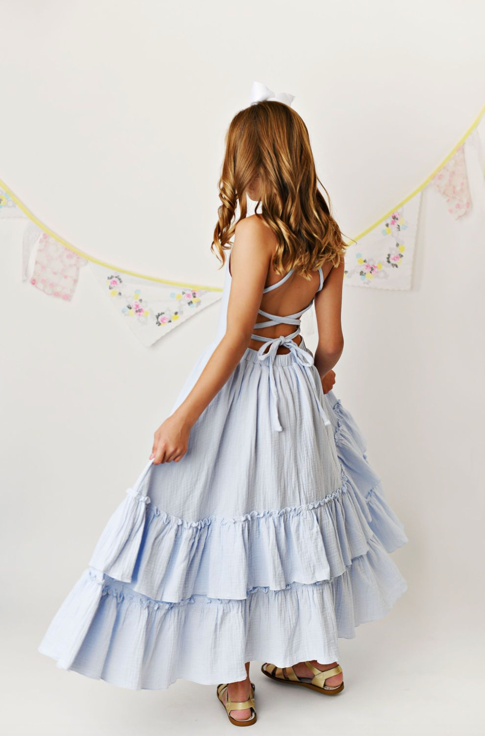 Serendipity Sky Blue Maxi Twirl Dress