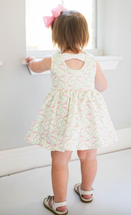 Swoon Baby French Rose Bubble Bow Dress