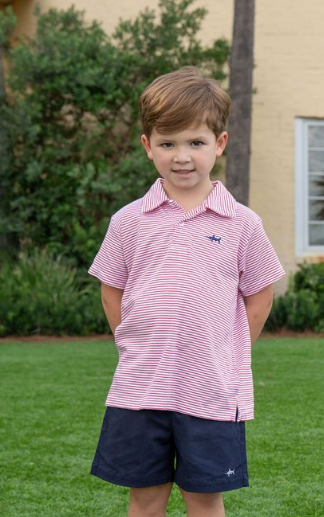 SWB Signature Polo Red Stripe