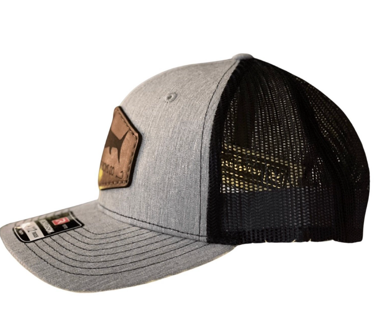 Saltwater Boys Leather Logo Hat Grey/Blk