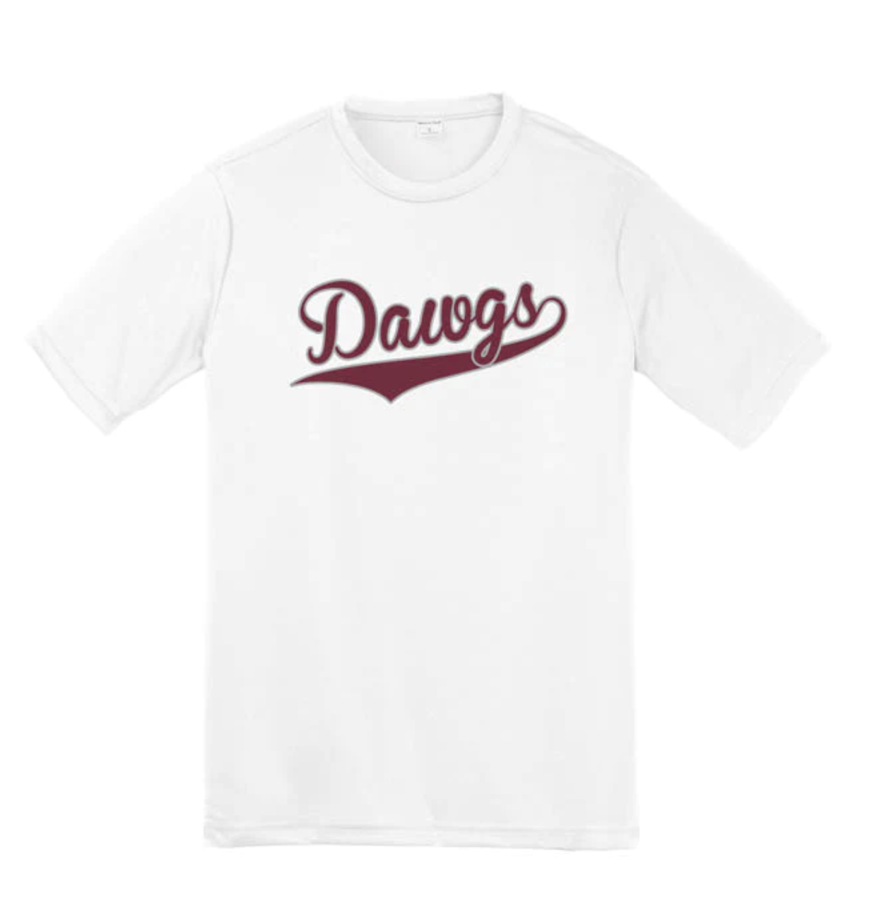 Dawgs White DriFit Baseball Tee