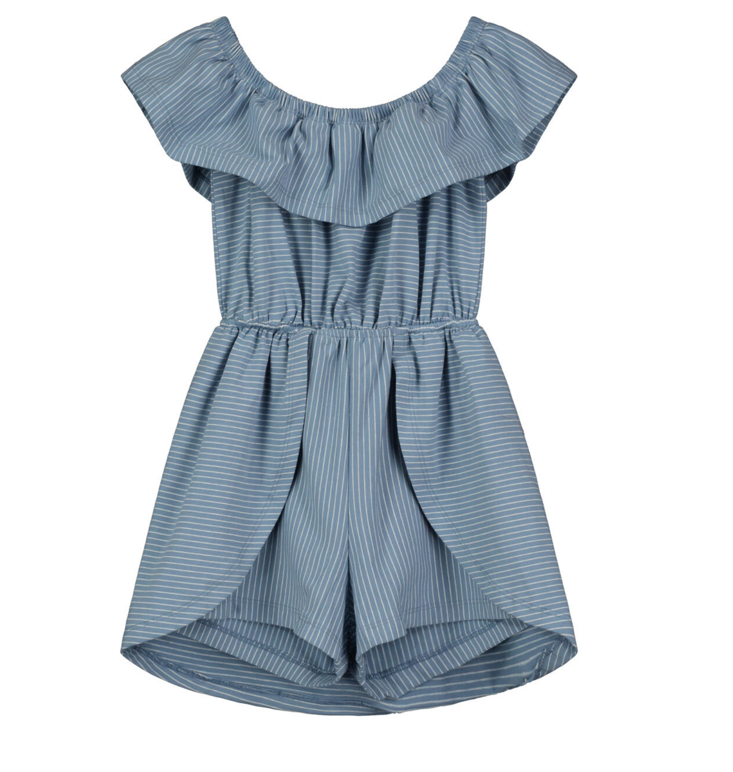 Dolly Romper in Blue Stripe