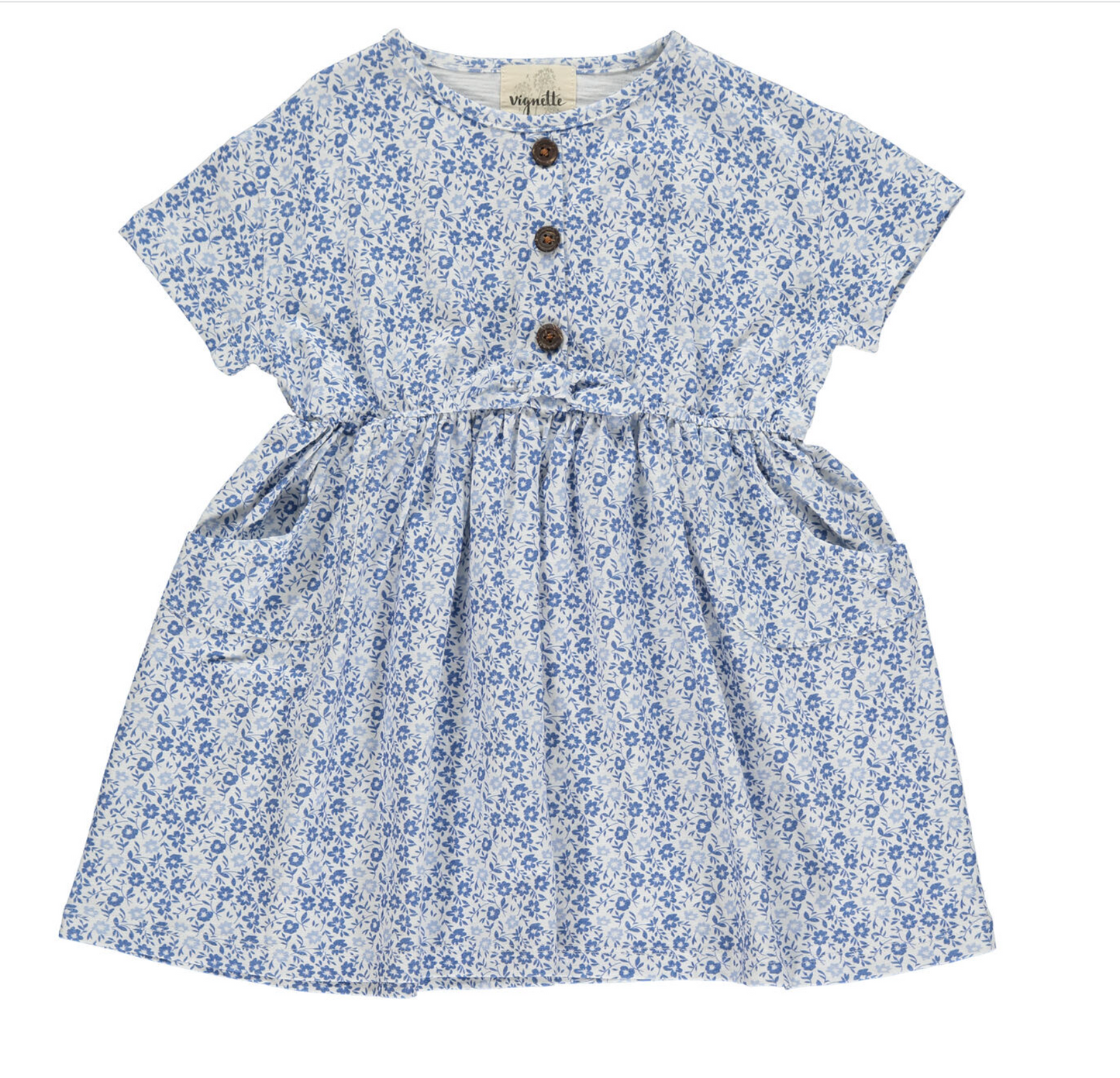 Daisy Dress in Blue Ditsy Floral