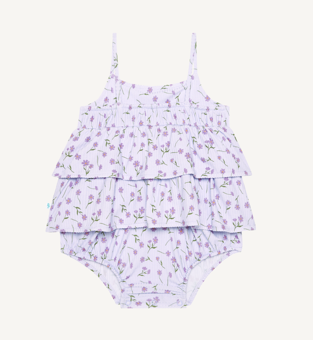 Posh Peanut Jeanette Basic Ruffled Spaghetti Romper