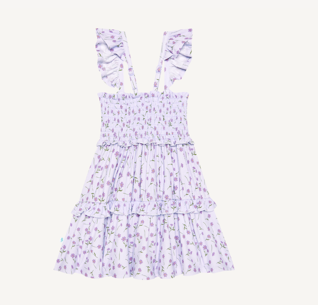 Posh Peanut Jeanette Smocked Flutter Sleeve Babydoll Dress