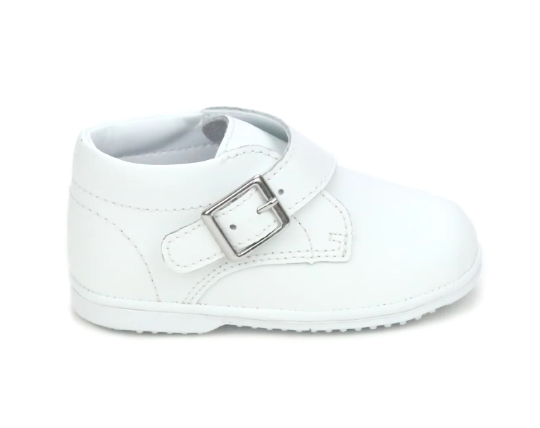 Finch Boy's Buckled Leather Boot White