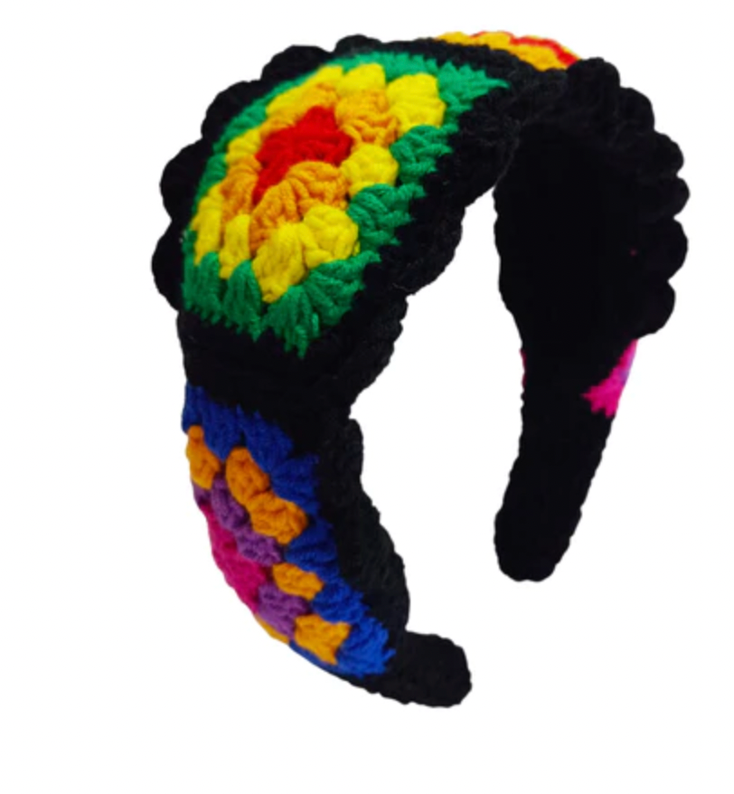 Multi Flower Crochet Headband