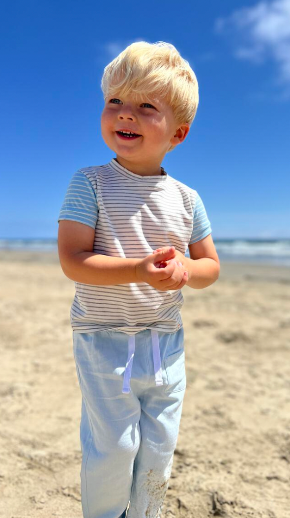 Bosun Pale Blue Cotton Pants