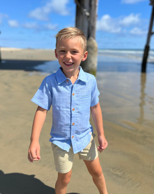 Newport Pale Chambray Woven Shirt