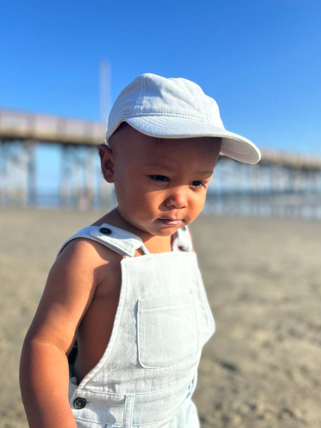 Bowline Pale blue woven overalls