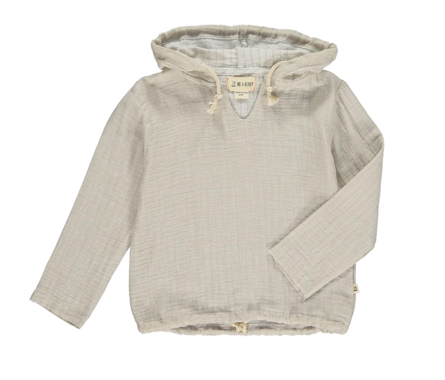 St. Ives  Gauze Hooded Top Stone