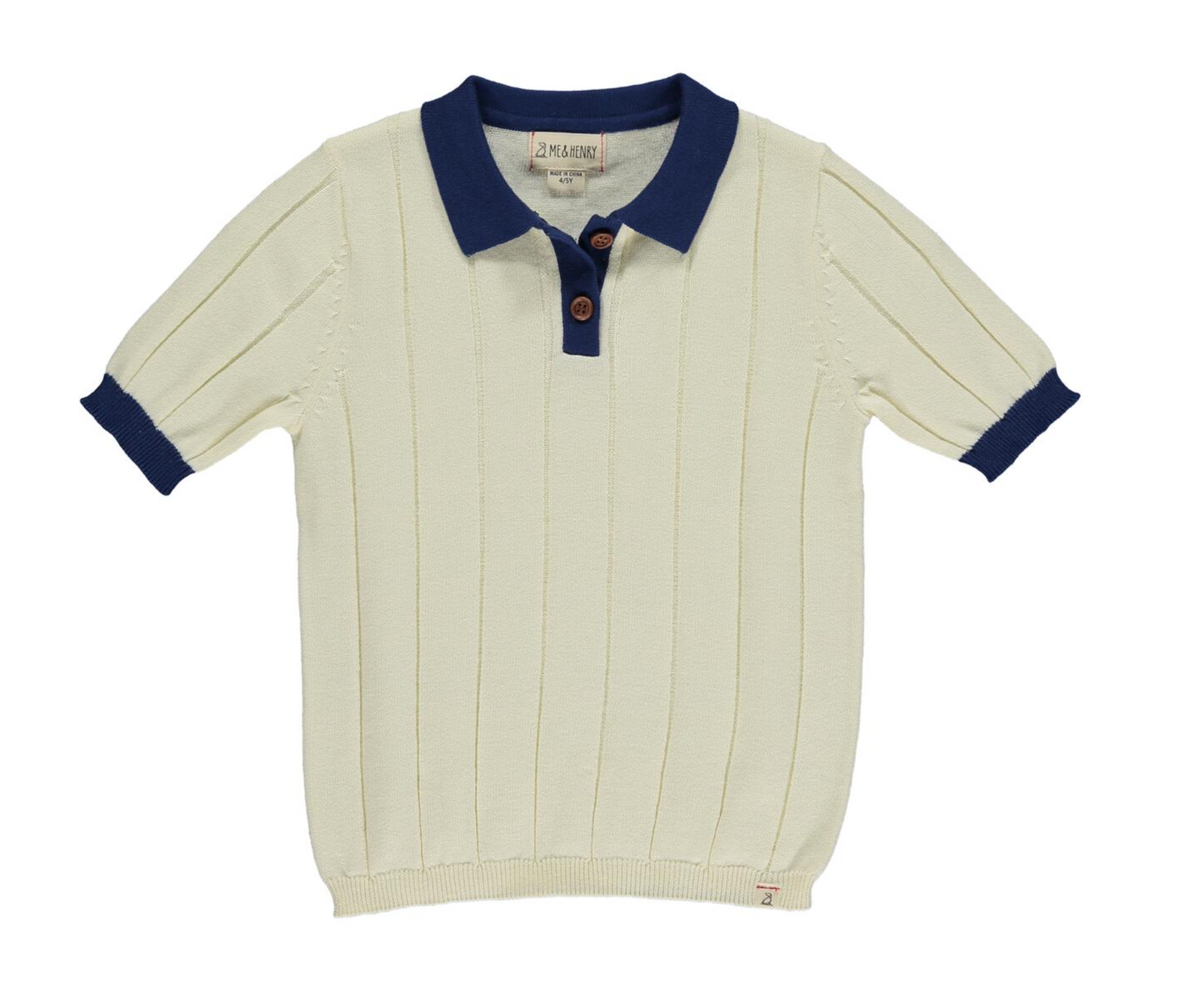 Ollie Cream Knitted Polo