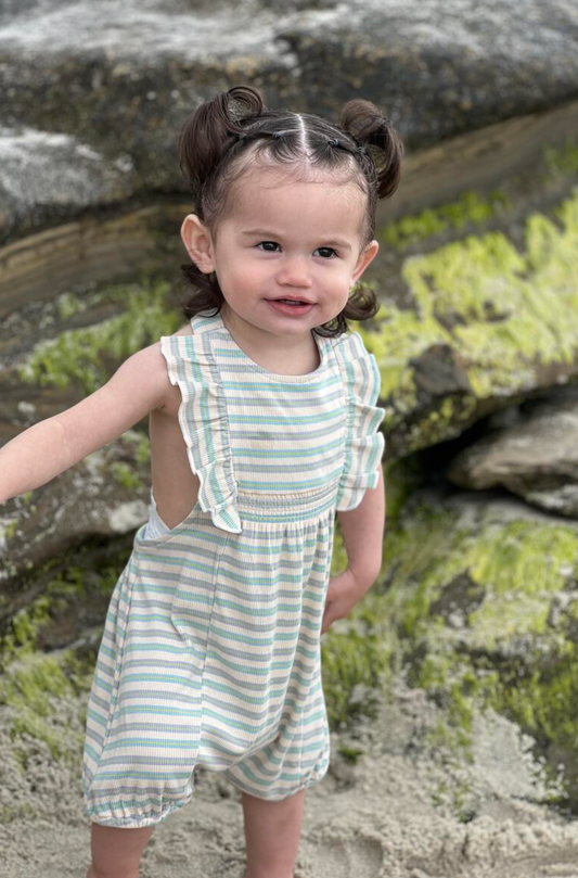 Kristen Shorty Romper Cream Multi Stripe