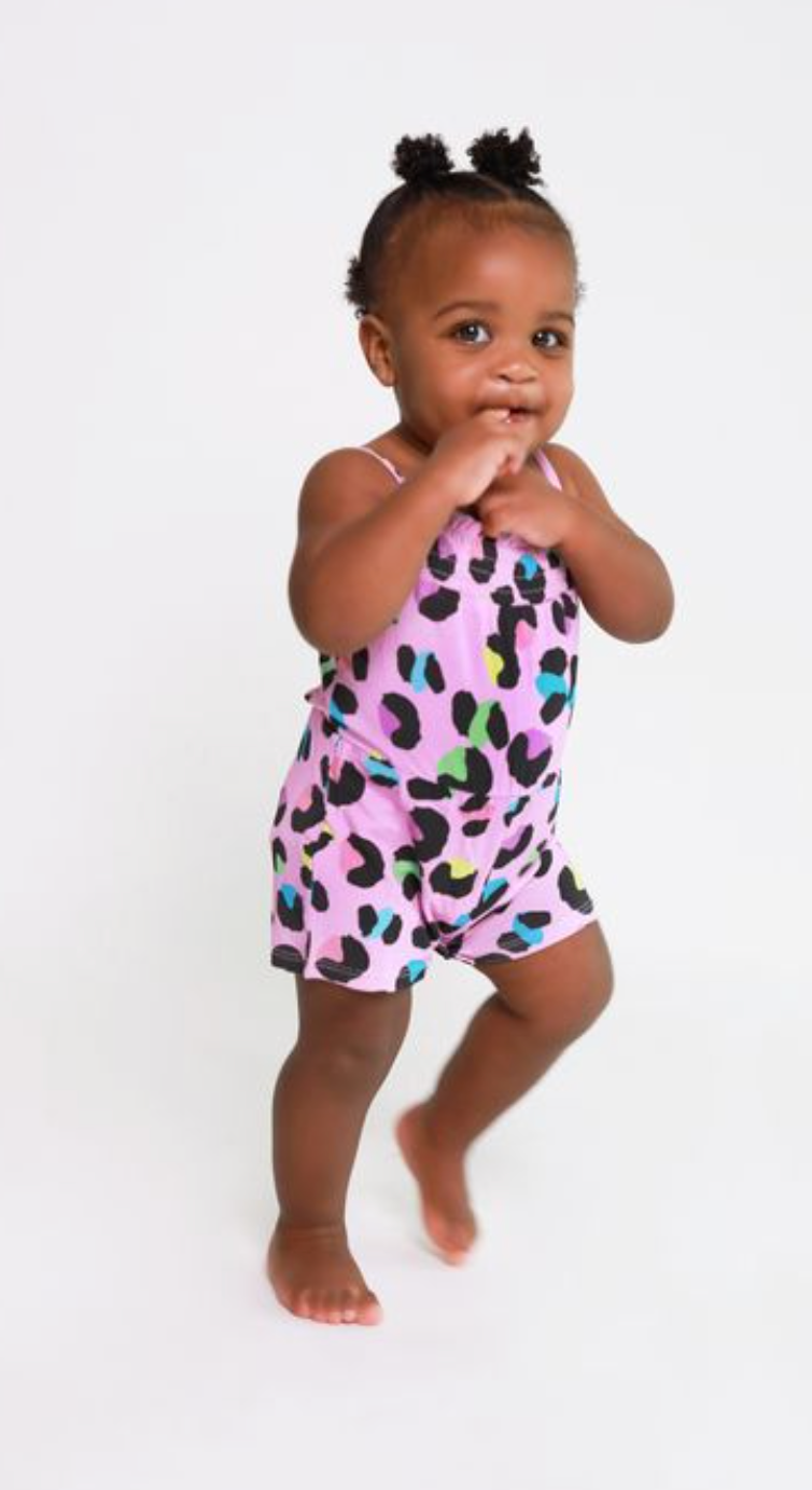 Electric Leopard Smocked Spaghetti Jumpsuit